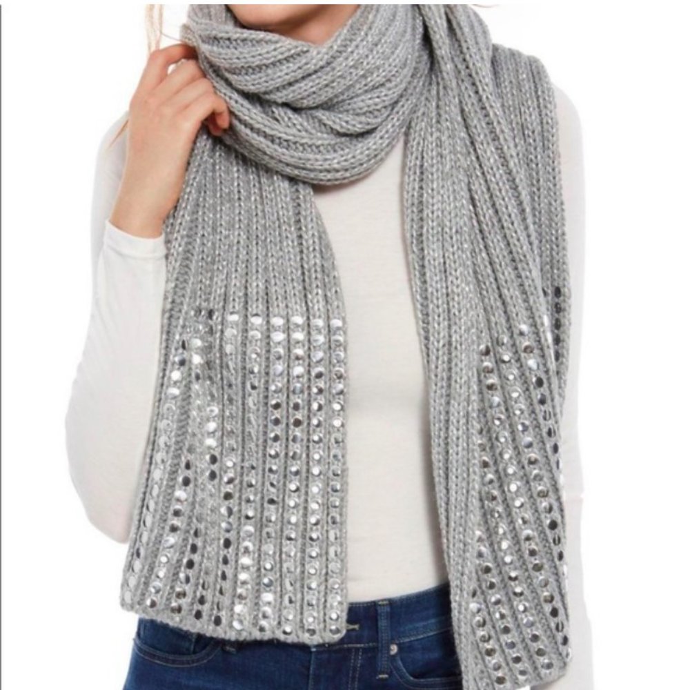 DKNY Studded Ribbed Oversized Scarf